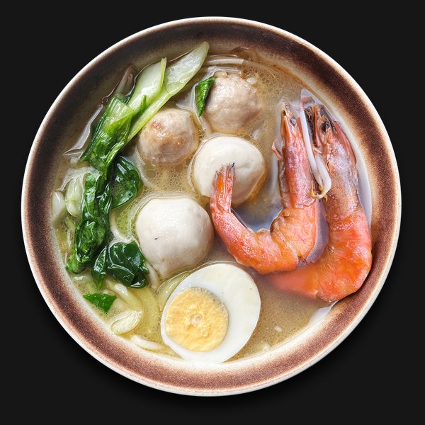 Ramen s masovými kuličky & krevetami